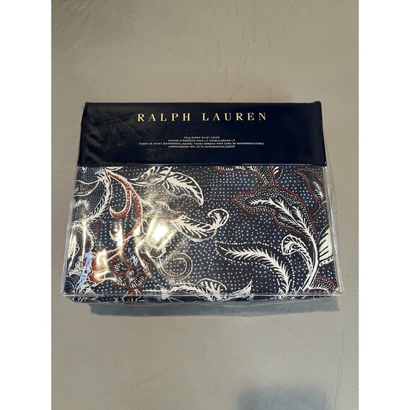 NEW Ralph Lauren Mirabelle Duvet Cover In Indigo Navy Blue Full/Queen 92"X96" - Picture 2 of 4